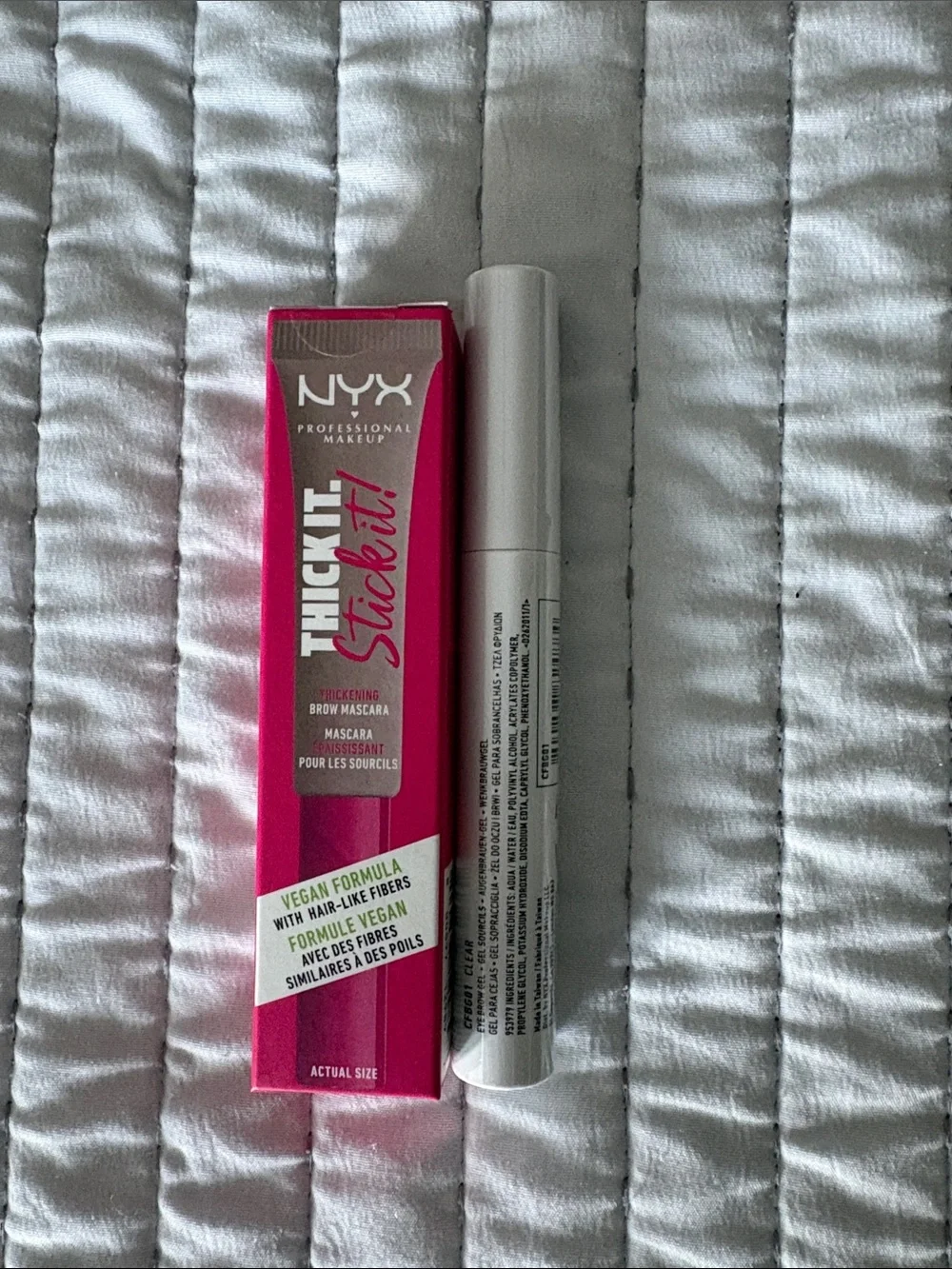 NYX Thick It. Stick It! Brow Mascara - in cool blonde. NYC control freak eyebrow